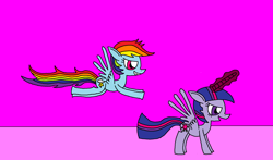 Size: 1894x1110 | Tagged: safe, artist:killerbug2357, imported from derpibooru, rainbow dash, twilight sparkle, alicorn, pony, 1000 hours in ms paint, female, mare, ms paint, twilight sparkle (alicorn)