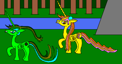 Size: 1202x632 | Tagged: safe, artist:killerbug2357, imported from derpibooru, oc, oc only, oc:katherine, oc:persephone, alicorn, pony, 1000 hours in ms paint, alicorn oc, ms paint