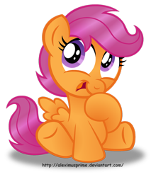 Size: 1024x1162 | Tagged: safe, artist:aleximusprime, imported from derpibooru, scootaloo, cute, cutealoo, female, simple background, solo, transparent background