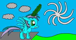 Size: 1201x627 | Tagged: safe, artist:killerbug2357, imported from derpibooru, oc, oc only, oc:angelica, alicorn, pony, 1000 hours in ms paint, alicorn oc, magic, ms paint, solo