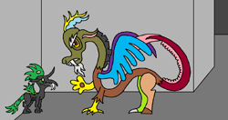 Size: 1209x638 | Tagged: safe, artist:killerbug2357, imported from derpibooru, discord, oc, oc:q-bert, changeling, 1000 hours in ms paint, green changeling, ms paint