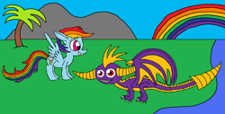 Size: 1024x519 | Tagged: safe, artist:killerbug2357, imported from derpibooru, rainbow dash, 1000 hours in ms paint, crossover, ms paint, spyro the dragon, spyro the dragon (series)