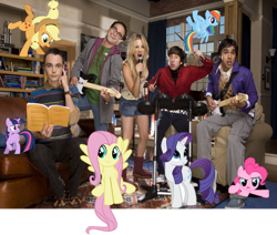 Size: 900x763 | Tagged: safe, imported from derpibooru, applejack, fluttershy, pinkie pie, rainbow dash, rarity, twilight sparkle, human, irl, irl human, mane six, photo, the big bang theory