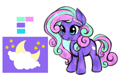 Size: 1929x1276 | Tagged: safe, artist:starshinebeast, imported from derpibooru, oc, oc only, oc:lucid dream, crystal pony, pony, female, filly, foal, reference sheet, solo