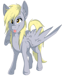 Size: 7000x8469 | Tagged: safe, artist:lesiwtroublemaker, imported from derpibooru, derpy hooves, pegasus, pony, absurd resolution, female, mare, simple background, solo, tongue out