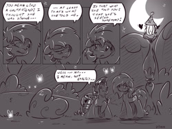 Size: 4000x3000 | Tagged: safe, artist:dilarus, deleted from derpibooru, imported from derpibooru, rainbow dash, rarity, comic:the best of intentions, black and white, comic, grayscale