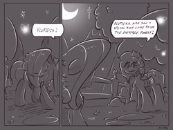 Size: 4000x3000 | Tagged: safe, artist:dilarus, deleted from derpibooru, imported from derpibooru, fluttershy, rainbow dash, comic:the best of intentions, comic, grayscale, monochrome