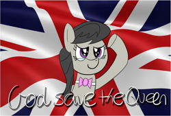 Size: 868x587 | Tagged: safe, artist:pastelhorses, imported from derpibooru, octavia melody, ask, britavia, british, female, queen, solo, tumblr, union jack