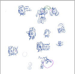 Size: 423x418 | Tagged: safe, artist:askhypnoswirl, imported from derpibooru, oc, oc only, oc:sterling specter, changeling, heart, practice, sketch dump