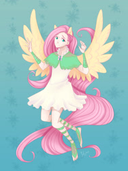 Size: 3000x4000 | Tagged: safe, artist:yutaila, imported from derpibooru, fluttershy, human, eared humanization, feet, female, humanized, solo, tailed humanization, toes, winged humanization