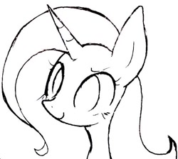 Size: 560x501 | Tagged: safe, artist:91o42, imported from derpibooru, trixie, pony, unicorn, female, mare, monochrome, solo