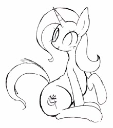 Size: 900x1024 | Tagged: safe, artist:91o42, imported from derpibooru, trixie, pony, unicorn, female, mare, monochrome, solo