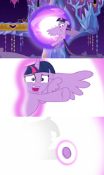 Size: 1920x3240 | Tagged: safe, artist:dashiemlpfim, artist:deathnyan, artist:missgoldendragon, artist:mit-boy, artist:serenawyr, imported from derpibooru, twilight sparkle, equestria girls, friendship games, crying, magic, role reversal, tears of fear, this will end in tears, this will end in tears and/or death, this will not end well, twilight sparkle (alicorn), twilight's castle, vector, xk-class end-of-the-world scenario