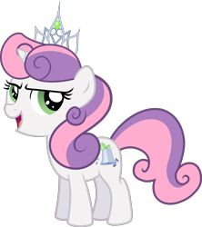 Size: 3993x4500 | Tagged: safe, artist:xebck, imported from derpibooru, sweetie belle, alternate universe, female, simple background, solo, tiara, transparent background, vector