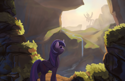 Size: 2000x1294 | Tagged: safe, artist:viwrastupr, imported from derpibooru, twilight sparkle, alicorn, pony, female, mare, scenery, solo, statue, twilight sparkle (alicorn)