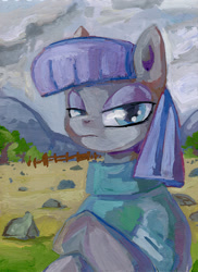 Size: 800x1100 | Tagged: safe, artist:lexx2dot0, imported from derpibooru, maud pie, female, fine art parody, gouache, solo, traditional art