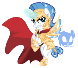 Size: 1280x1118 | Tagged: safe, artist:wicklesmack, imported from derpibooru, oc, oc only, alicorn, pony, cape, clothes, royal guard, solo