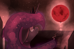 Size: 1280x859 | Tagged: safe, artist:underpable, imported from derpibooru, princess luna, blood moon, female, moon, solo