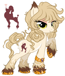 Size: 1496x1734 | Tagged: safe, artist:diigii-doll, imported from derpibooru, oc, oc only, oc:oh lala, bedroom eyes, bracelet, fluffy, solo, unshorn fetlocks