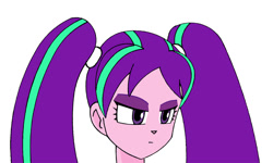 Size: 923x555 | Tagged: safe, artist:combatkaiser, imported from derpibooru, aria blaze, equestria girls, rainbow rocks, female, hairstyle swap, megaman battle network, portrait, shuko kido, solo