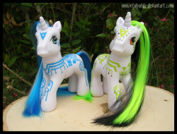 Size: 634x481 | Tagged: safe, artist:immortalpanda, imported from derpibooru, oc, oc only, oc:aeracura, pony, unicorn, commission, custom, customized toy, g3, irl, photo, ponysona, toy, tron