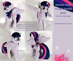 Size: 2000x1660 | Tagged: safe, artist:doublebackstitcharts, imported from derpibooru, twilight sparkle, alicorn, pony, female, irl, mare, photo, plushie, solo, twilight sparkle (alicorn)