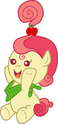 Size: 964x2037 | Tagged: safe, artist:talimbaa, imported from derpibooru, apple bumpkin, pony, apple family member, baby, baby pony, simple background, solo, transparent background, younger