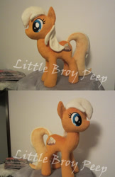 Size: 758x1171 | Tagged: safe, artist:little-broy-peep, imported from derpibooru, apple cobbler, apple family member, commission, custom, customized toy, irl, photo, plushie, solo