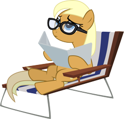 Size: 2839x2728 | Tagged: dead source, safe, artist:mahaugher, imported from derpibooru, apple cobbler, a friend in deed, apple family member, glasses, simple background, solo, sunbathing, tanning, tanning mirror, transparent background, vector