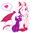 Size: 1453x1386 | Tagged: artist needed, safe, artist:zuyoi, imported from derpibooru, oc, oc only, oc:arrhythmia, oc:heartbeat, bat pony, pony, bat pony oc, bat wings, clothes, heart, looking at each other, scarf, sitting, solo, stockings, wings