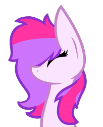 Size: 740x906 | Tagged: safe, artist:tropicdash, imported from derpibooru, oc, oc only, oc:silent song, cute, eyes closed, happy, ponysona, simple background, smiling, solo, transparent background