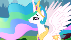 Size: 1366x768 | Tagged: safe, imported from derpibooru, screencap, princess celestia, swarm of the century, female, solo