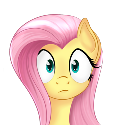 Size: 750x750 | Tagged: safe, artist:klemm, imported from derpibooru, fluttershy, female, portrait, simple background, solo, stare, transparent background