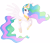 Size: 3480x3000 | Tagged: safe, artist:theshadowstone, imported from derpibooru, princess celestia, alicorn, pony, female, flying, grin, high res, looking at you, mare, simple background, smiling, smiling at you, solo, spread wings, transparent background, vector