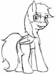 Size: 2455x3234 | Tagged: safe, artist:missitofu, imported from derpibooru, rainbow dash, b+w, female, monochrome, sketch, solo, wip