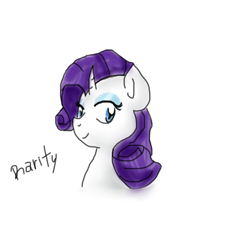 Size: 1000x1000 | Tagged: safe, artist:stockingstreams, imported from derpibooru, rarity, female, portrait, simple background, solo