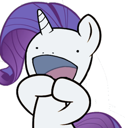 Size: 526x541 | Tagged: safe, imported from derpibooru, rarity, :d, faic, female, quagsire face, simple background, solo, transparent background