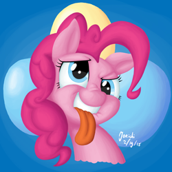 Size: 2000x2000 | Tagged: safe, artist:jorichi, imported from derpibooru, pinkie pie, earth pony, pony, bust, digital art, female, solo