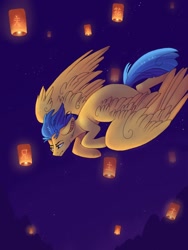 Size: 768x1024 | Tagged: safe, artist:pixelthepegasus, imported from derpibooru, flash sentry, chinese, lantern, male, paper lantern, solo