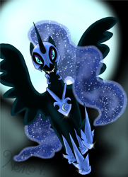 Size: 650x900 | Tagged: safe, artist:tealxultimate, imported from derpibooru, nightmare moon, female, solo