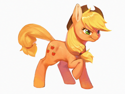 Size: 900x675 | Tagged: safe, artist:aruurara, imported from derpibooru, applejack, female, simple background, solo, white background