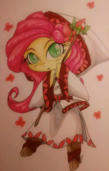 Size: 518x810 | Tagged: safe, artist:goosebumps-fan57, imported from derpibooru, fluttershy, female, solo, traditional art, white mage