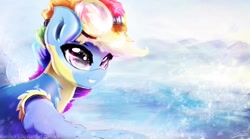 Size: 2060x1148 | Tagged: safe, artist:sverre93, imported from derpibooru, rainbow dash, pegasus, pony, clothes, female, goggles, solo, uniform, wonderbolts uniform