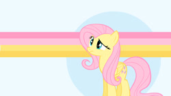 Size: 1920x1080 | Tagged: safe, artist:dnkovic, artist:shelmo69, imported from derpibooru, fluttershy, o.o, vector, wallpaper