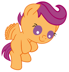 Size: 800x840 | Tagged: safe, artist:beavernator, imported from derpibooru, scootaloo, pony, baby, baby pony, baby scootaloo, female, flying, foal, solo