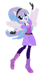 Size: 357x646 | Tagged: safe, imported from derpibooru, oc, oc only, oc:orient duetta wonder, equestria girls, rainbow rocks, alternate clothes, alternate costumes, alternate design, alternate hairstyle, clothes, dress, ponied up, pony ears, rockin' hair