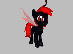 Size: 2000x1500 | Tagged: safe, artist:king rokk, imported from derpibooru, oc, oc only, changeling, red, red changeling, red eyes