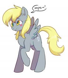 Size: 1422x1627 | Tagged: safe, artist:sparkdust, imported from derpibooru, derpy hooves, pegasus, pony, blushing, female, mare, solo