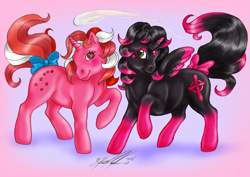 Size: 1113x787 | Tagged: safe, artist:moonfeather, imported from derpibooru, galaxy (g1), oc, oc:sugarcat, g1