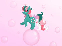 Size: 4013x2989 | Tagged: safe, artist:mychemforever, imported from derpibooru, fizzy, bubble, female, g1, solo